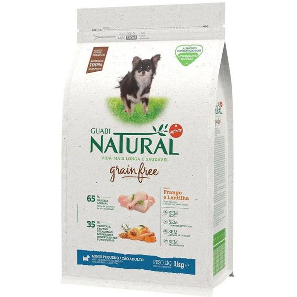 Imagem de Ração Guabi Natural Grain free Cães Adultos Miniaturas e Pequenos Frango e Lentilha (1 kg)