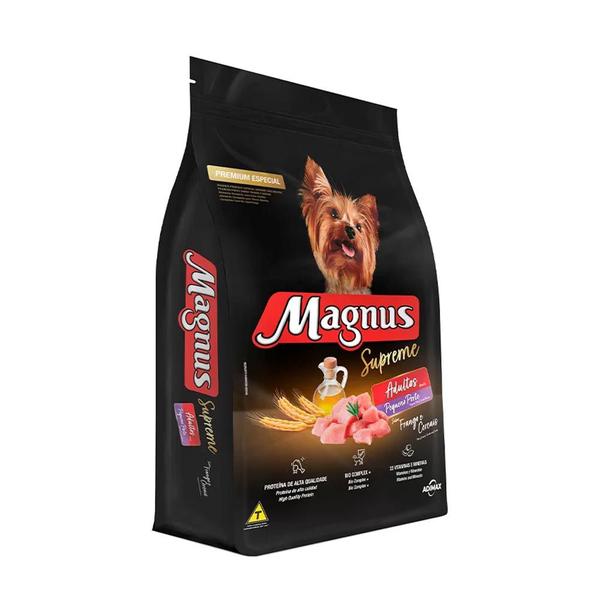 Imagem de Ração Magnus Cães Supreme Adultos Raças Pequenas Frango/Cereais  15Kg