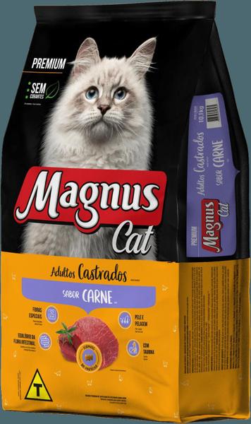 Imagem de Ração Magnus Cat Premium Gatos Adultos Castrados Sabor Carne