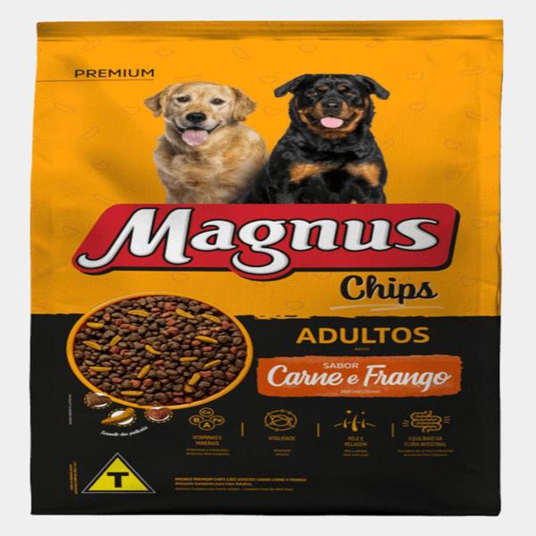 Imagem de Ração Magnus Chips para Cães Adultos Sabor Carne e Frango 20kg