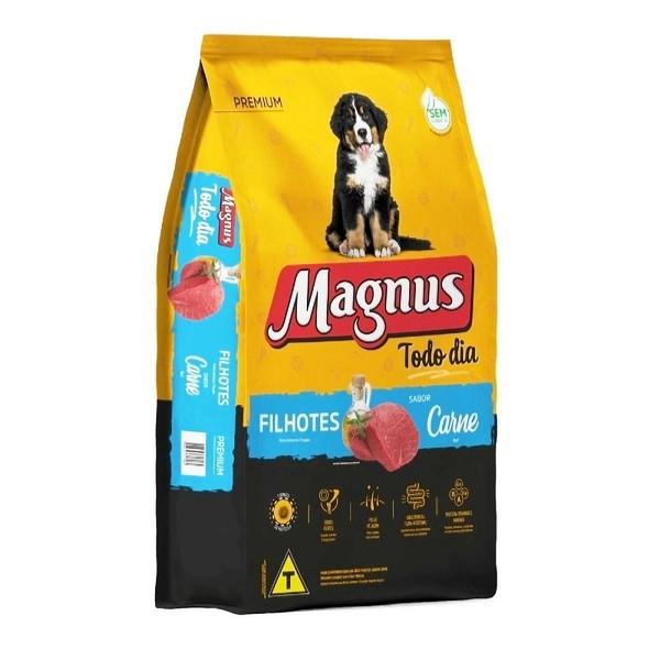 Ração Magnus Filhotes Todo Dia Sabor Carne 20 Kg Imagem de Ração Magnus Filhotes Todo Dia Sabor Carne 20 Kg