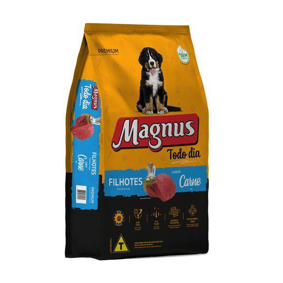 Imagem de Ração Magnus Premium Todo Dia Cães Filhotes Carne - 10,1Kg 