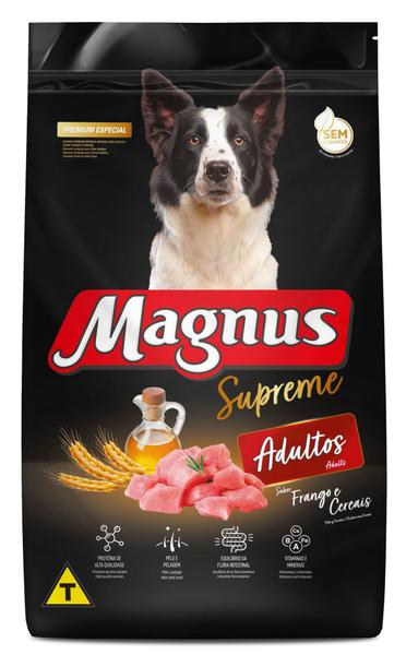 Imagem de Ração Magnus Supreme Adulto Raça Média e Grande Frango 15 kg