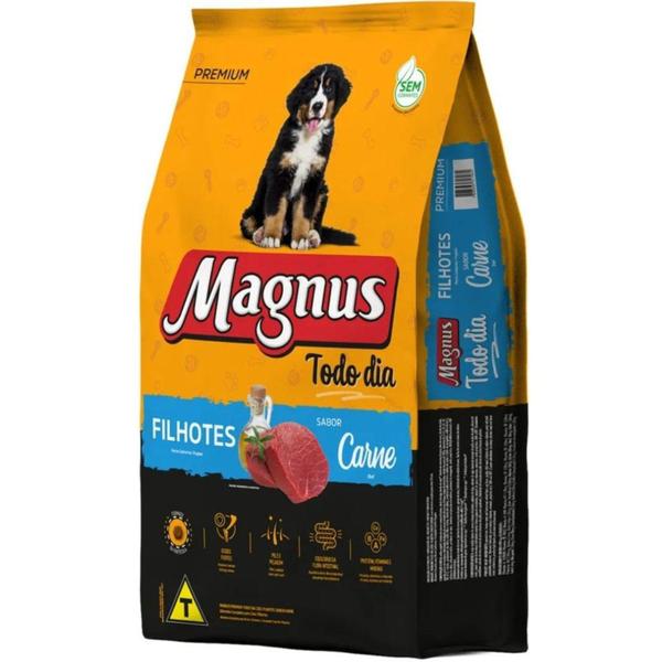 Imagem de Ração Magnus Todo Dia Filhotes Sabor Carne 10,1kg - Adimax Magnus