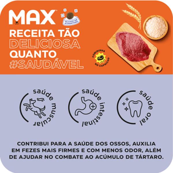 Imagem de Ração Max para Cães Adultos Raças Médias e Grandes Carne e Arroz