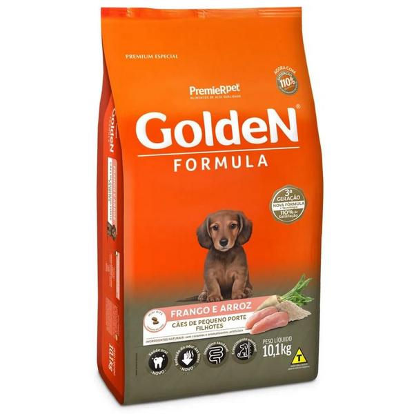 Ração Mini Bits Para Cães Filhotes Pequeno Porte Frango 10,1kg - Golden Fórmula - Premier Imagem de Ração Mini Bits Para Cães Filhotes Pequeno Porte Frango 10,1kg - Golden Fórmula