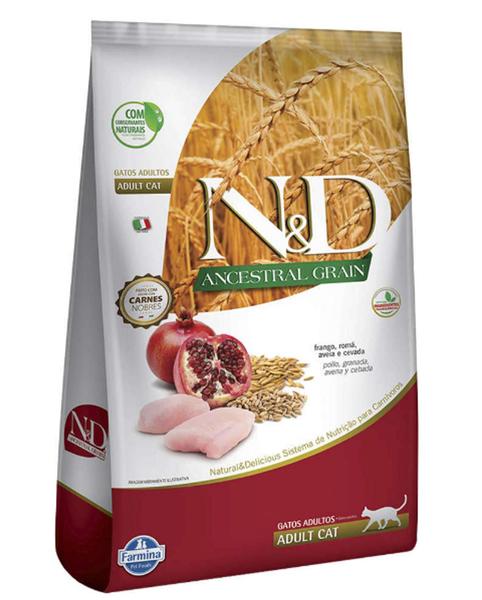 Imagem de Ração N&D Ancestral Grain Frango Gatos Adultos 7,5kg