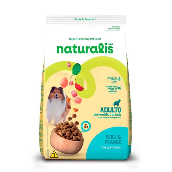 Imagem de Ração Naturalis para Cães Adultos Sabor Peru e Frango - 12Kg