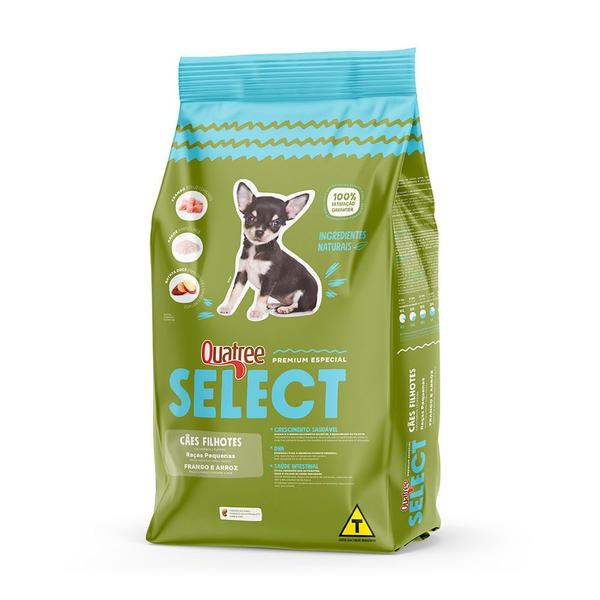 Imagem de Ração para Cachorro Quatree Select Filhote Raças Pequenas Sabor Frango e Arroz 3Kg