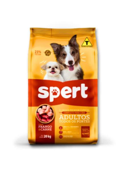 Imagem de Ração para Cachorros Spert Cães Premium Especial Adultos Todos os Portes 10,1 KG Sabor Frango e Carne