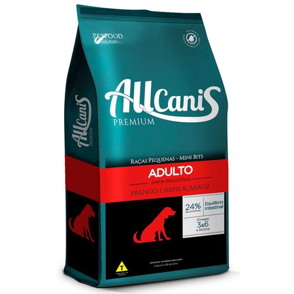 Imagem de Ração Para Cães Adultos Pequenas Raças Allcanis Premium 15kg