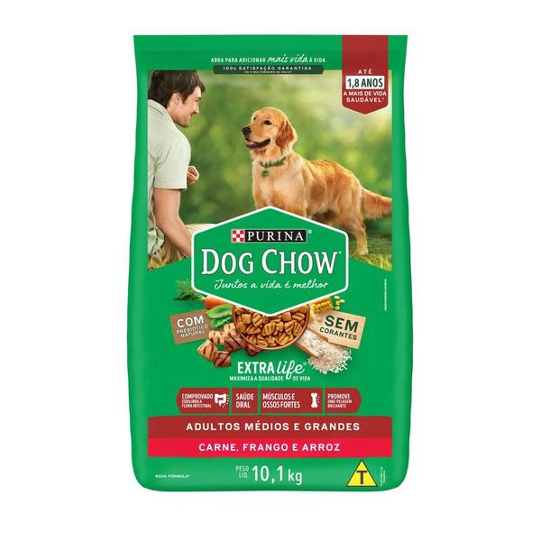 Imagem de Ração para Cães Dog Chow Extra Life Adultos Médios e Grandes 10,1kg