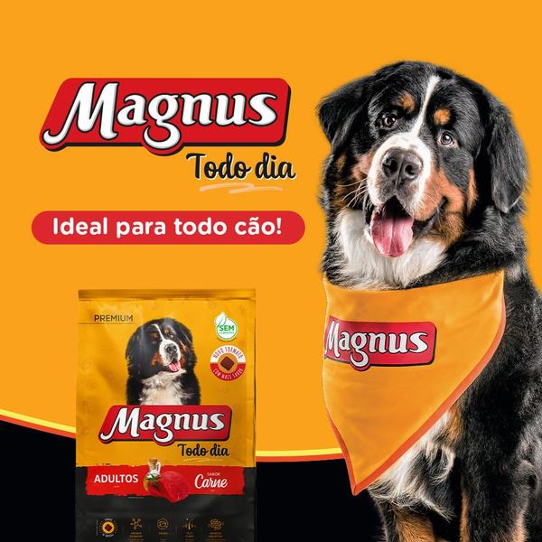 Imagem de Ração para Cães Magnus Premium Todo Dia Adultos Sabor Carne 15Kg