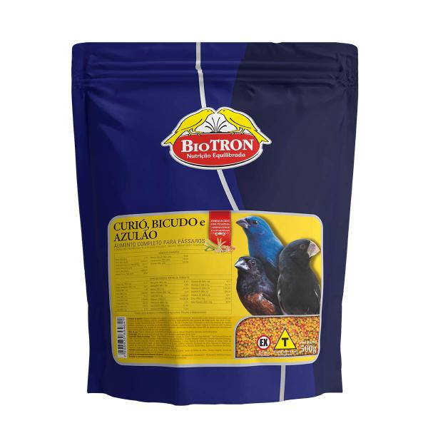 Ração para Curió Bicudo Azulão 500g Vitamina Extrusada Completa para Pássaros Bolinha Colorida - Biotron Zootécnica Imagem de Ração para Curió Bicudo Azulão 500g Vitamina Extrusada Completa para Pássaros Bolinha Colorida