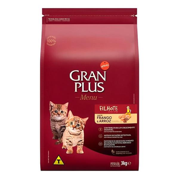 Imagem de Ração Para Gato Filhote Sabor Frango E Arroz 3kg Gran Plus