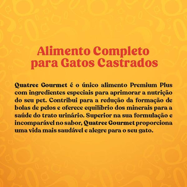 Imagem de Ração para Gatos Castrados Quatree Gourmet Sabor Mix de Carnes 3Kg