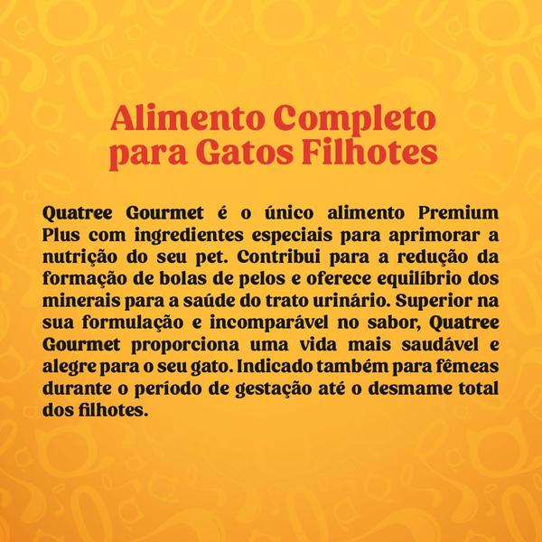 Ração para Gatos Filhotes Quatree Gourmet Sabor Carne e Leite 1Kg Imagem de Ração para Gatos Filhotes Quatree Gourmet Sabor Carne e Leite 1Kg