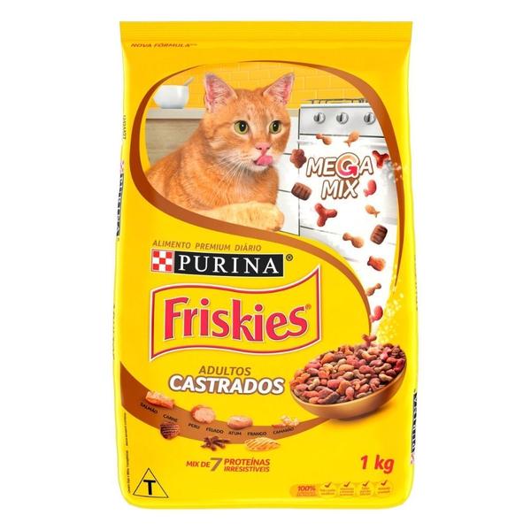 Imagem de Ração para Gatos Friskies Megamix Purina Castrados Adultos 1kg