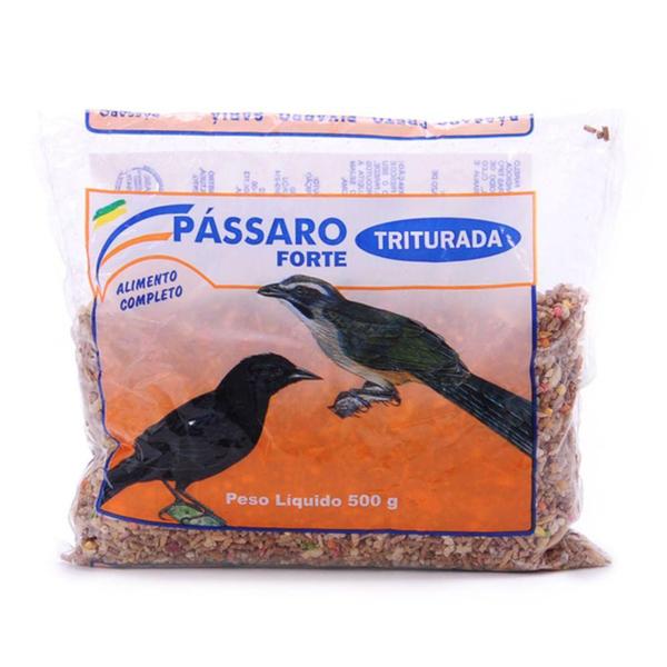 Imagem de Ração para Pássaros Pássaro Forte Triturada com 500g