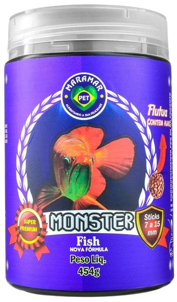 Imagem de Ração Para Peixes Monster Fish Sticks 7-15mm 454g Maramar