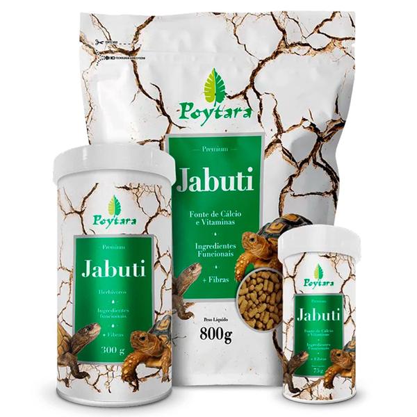 Imagem de Ração Para Répteis Alimento Poytara jabuti 75g