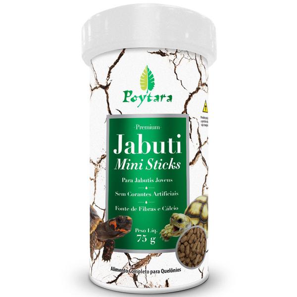 Imagem de Ração Para Répteis Alimento Poytara jabuti mini stick 75g