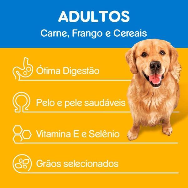 Ração Pedigree Cães Adultos Raças Médias e Grandes Carne, Frango e Cereais Imagem de Ração Pedigree Cães Adultos Raças Médias e Grandes Carne, Frango e Cereais