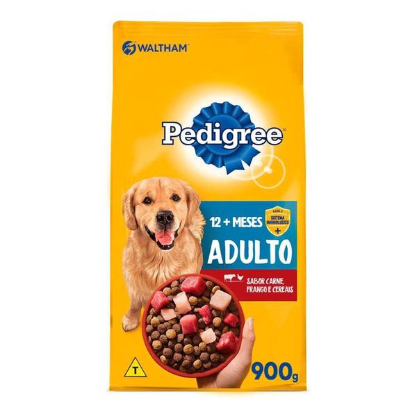 Ração Pedigree Cães Adultos Raças Médias e Grandes Carne, Frango e Cereais Imagem de Ração Pedigree Cães Adultos Raças Médias e Grandes Carne, Frango e Cereais