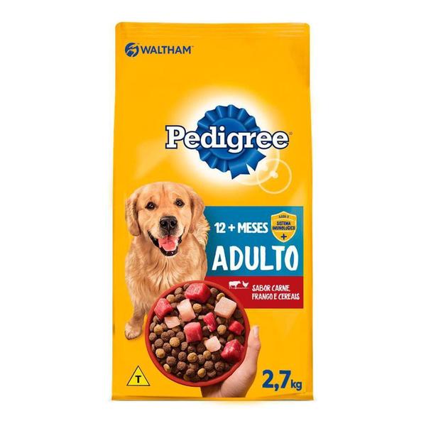 Ração Pedigree Cães Adultos Raças Médias e Grandes Carne, Frango e Cereais Imagem de Ração Pedigree Cães Adultos Raças Médias e Grandes Carne, Frango e Cereais