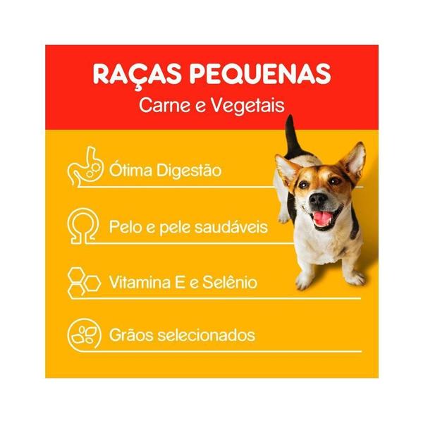 Imagem de Ração Pedigree Cães Adultos Raças Pequenas Carne E Vegetais