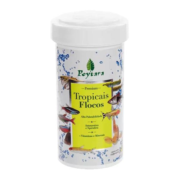 Imagem de Ração peixe POYTARA TROPICAIS FLOCOS 130G