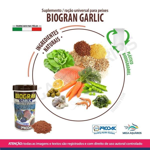 Imagem de Ração Peixe Prodac Biogran Garlic 120G Suplemento Aquario