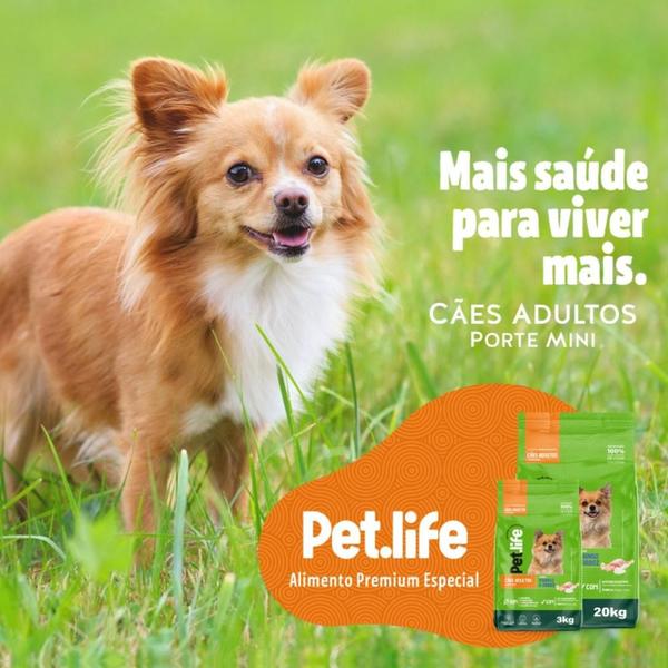 Imagem de Ração Pet life Frango e Arroz para Cães Adultos Raças Peq - 15Kg