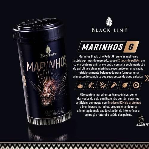 Ração Poytara Marinhos Black Line G 110 G Imagem de Ração Poytara Marinhos Black Line G 110 G