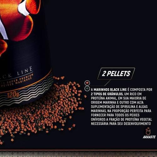 Ração Poytara Marinhos P Black Line 120 G Imagem de Ração Poytara Marinhos P Black Line 120 G