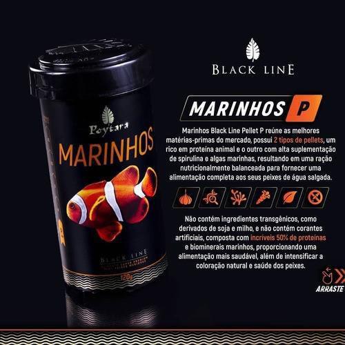 Ração Poytara Marinhos P Black Line 120 G Imagem de Ração Poytara Marinhos P Black Line 120 G