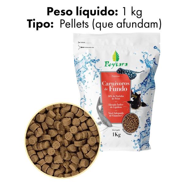 Imagem de Racao poytara peixes de fundo 1kg(bag)