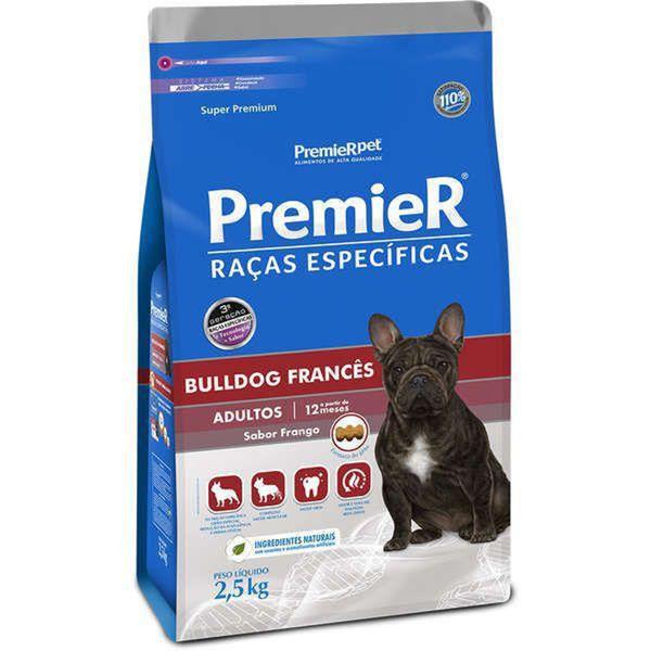 Imagem de Ração Premier Cães Racas Bulldog Frances Adultos -  2,5 Kg - Premier Pet