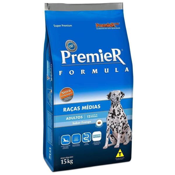 Imagem de Ração Premier Fórmula Para Cães Adultos Raças Médias Sabor Frango - Premier Pet