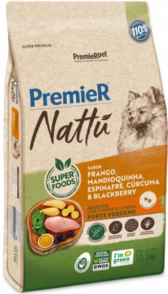 Imagem de Ração premier nattu adultos para cães raças pequenas sabor mandioquinha 2,5kg