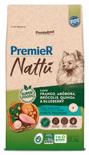 Ração Premier Nattu para Cães Adultos de Porte Pequeno Sabor Frango e Abobora 1 kg Imagem de Ração Premier Nattu para Cães Adultos de Porte Pequeno Sabor Frango e Abobora 1 kg