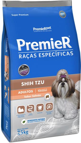 Imagem de Ração Premier Raças Específicas para Shih Tzu Adultos Sabor Salmão 7,5 Kg