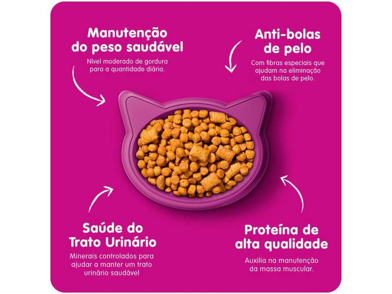 Ração Premium para Gato Castrado Whiskas Adulto - Carne 3kg Imagem de Ração Premium para Gato Castrado Whiskas Adulto - Carne 3kg