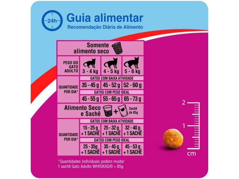 Ração Premium para Gato Castrado Whiskas Adulto - Carne 3kg Imagem de Ração Premium para Gato Castrado Whiskas Adulto - Carne 3kg