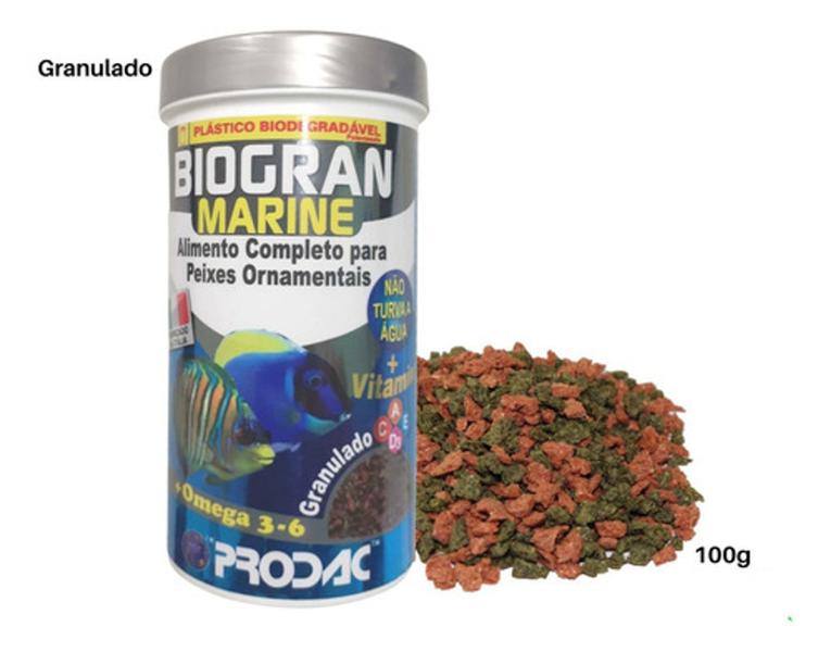 Imagem de Ração Prodac Biogran Marine Granulada Peixes Marinhos 100g