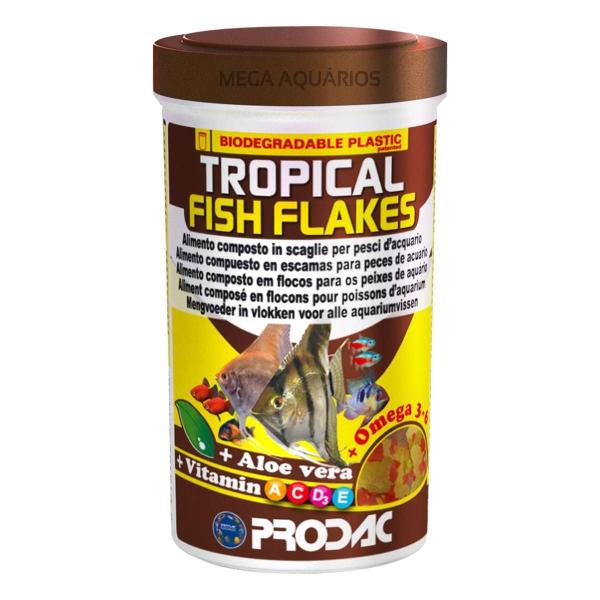 Imagem de Ração Prodac Tropical Fish Flakes 200G Peixes Água Doce