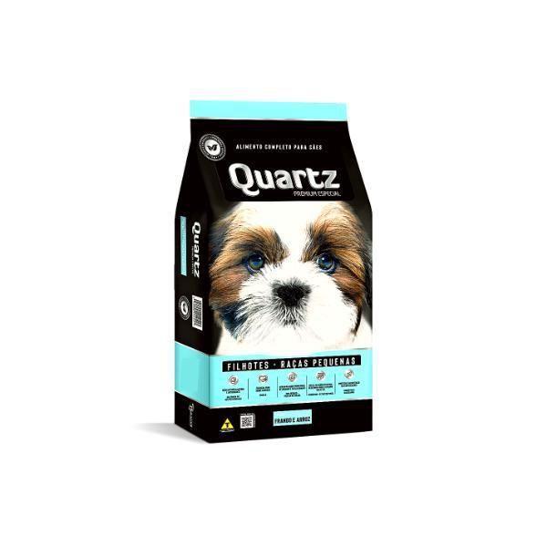 Imagem de Ração Quartz Para Cães Filhotes de Raças Pequenas 10,1Kg - Sabor Frango e Arroz com Polpa de Beterraba e Açafrão