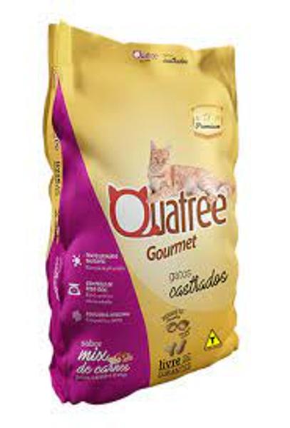 Imagem de Ração Quatree Gourmet Adulto Gatos  Castrado Mix de Carnes 3kg