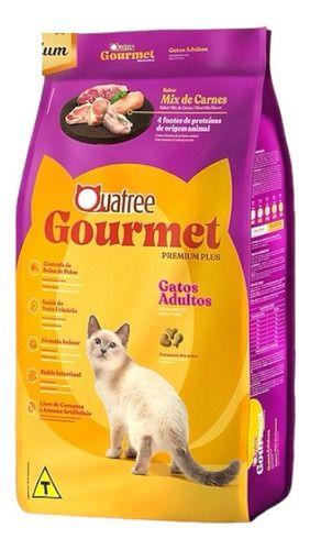 Imagem de Ração Quatree Gourmet Gatos Adultos Mix De Carnes 3kg