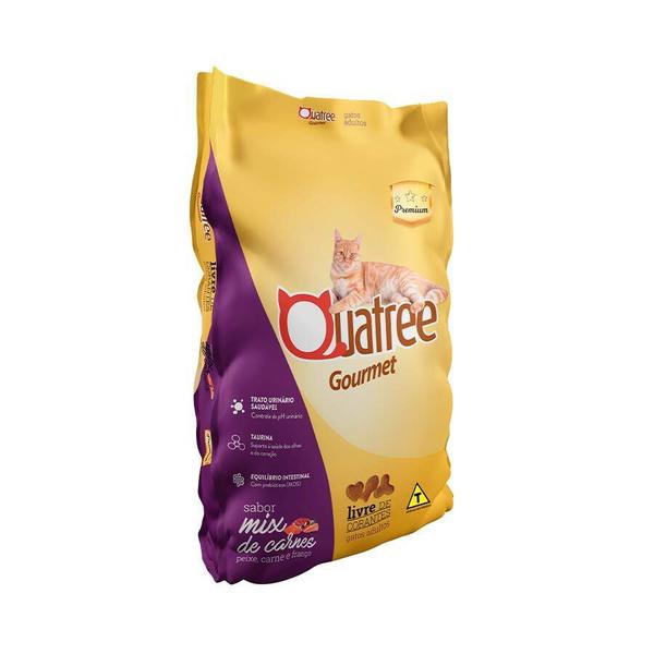 Imagem de Ração Quatree Gourmet para Gatos Adultos Castrados Sabor Mix de Carnes - 3kg